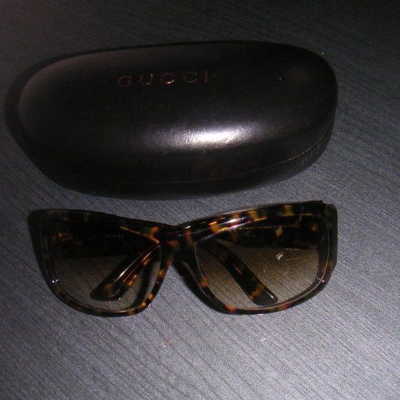 Auth Gucci Tortoise With Case Brown Shell Sunglasses main image 7